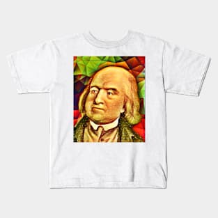 Jeremy Bentham Snow Portrait | Jeremy Bentham Artwork 15 Kids T-Shirt